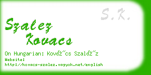 szalez kovacs business card